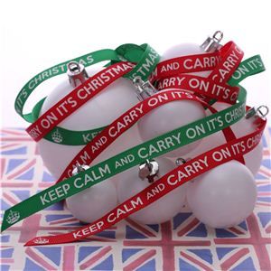 Keep Calm Christmas Ribbons - Elf Green
